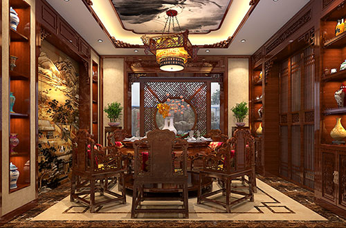 巫山温馨雅致的古典中式家庭装修设计效果图